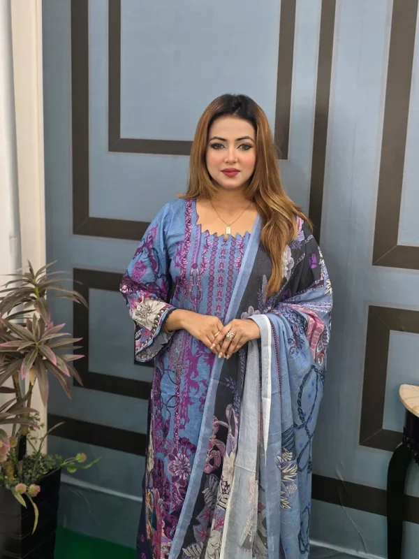 Pakistani Inspired Cotton Lawn - Image 3