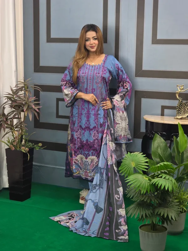 Pakistani Inspired Cotton Lawn - Image 5