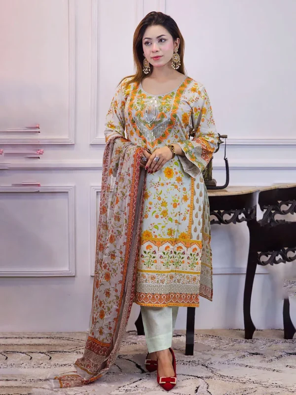 Pakistani-Inspired Lawn (Indian Version)