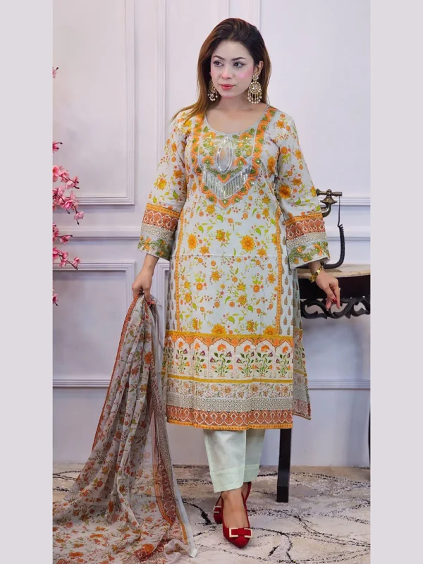 Pakistani-Inspired Lawn (Indian Version) - Image 6
