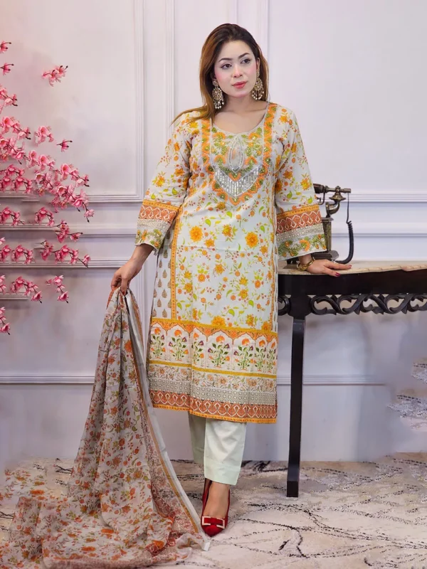 Pakistani-Inspired Lawn (Indian Version) - Image 8